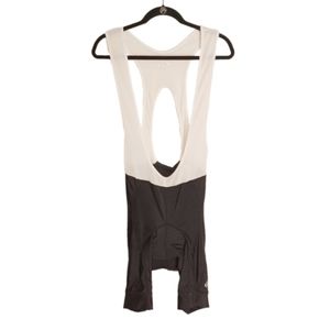 PERFORMANCE White Black One Piece Cycling Sleeveless Romper Large